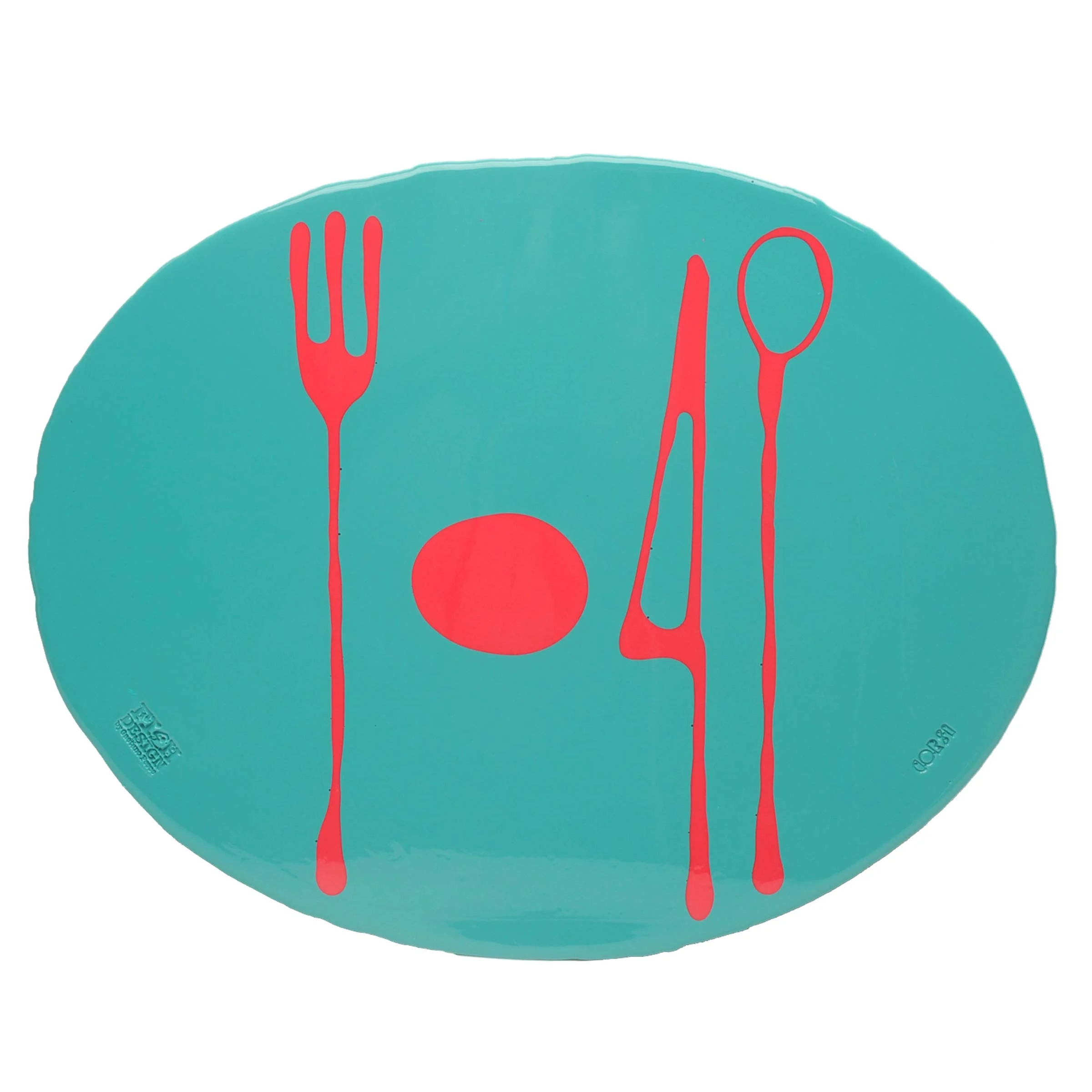 Tovagliette TABLE-MATES Oceano Opaco e Fucsia Opaco Set di 6 di Gaetano Pesce per Fish Design