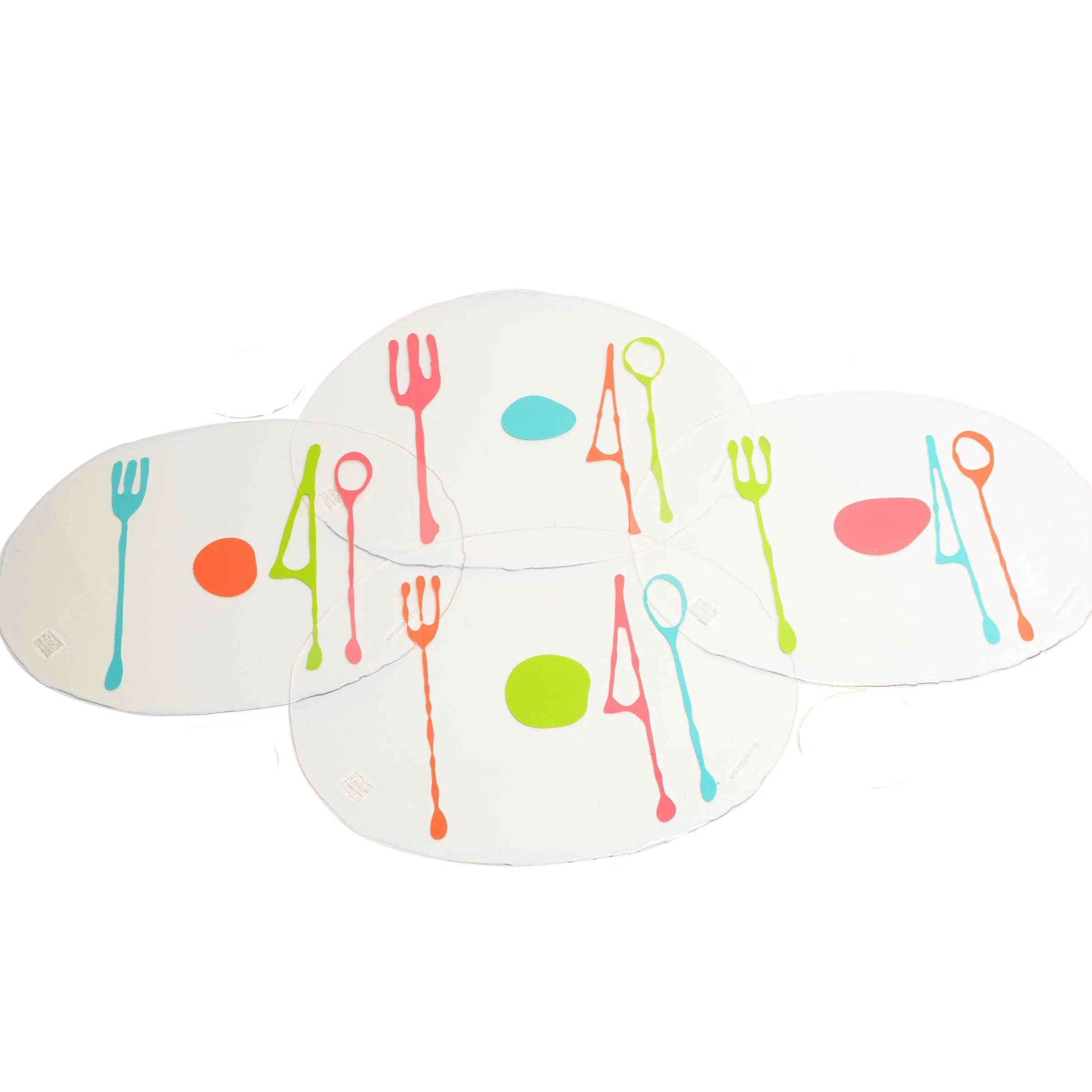 Tovagliette TABLE-MATES Trasparenti Set di Quattro di Gaetano Pesce per Fish Design