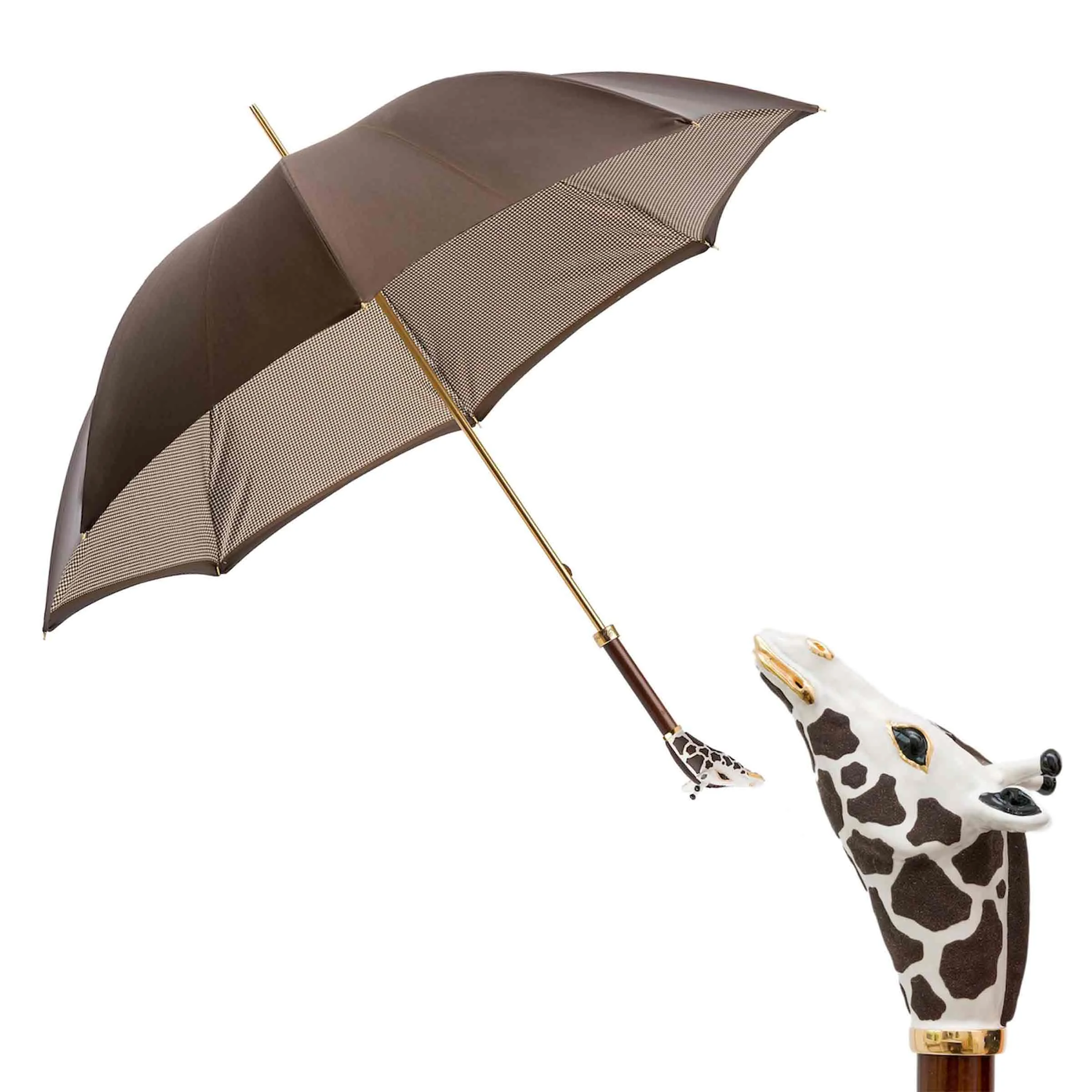 Ombrello LUX GIRAFFE con Manico in Ottone Smaltato