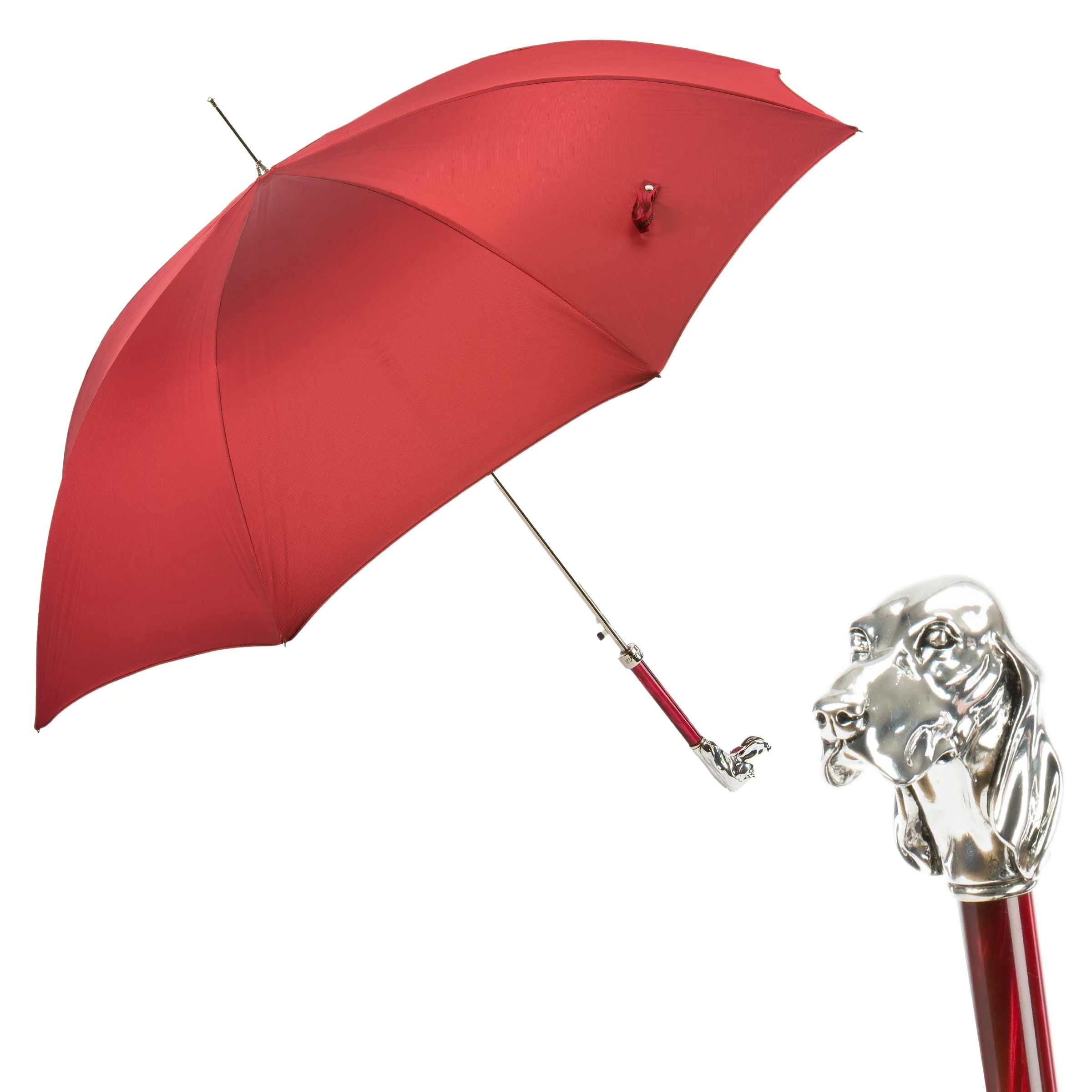Ombrello SILVER HOUND con Manico in Resina Placcato Argento