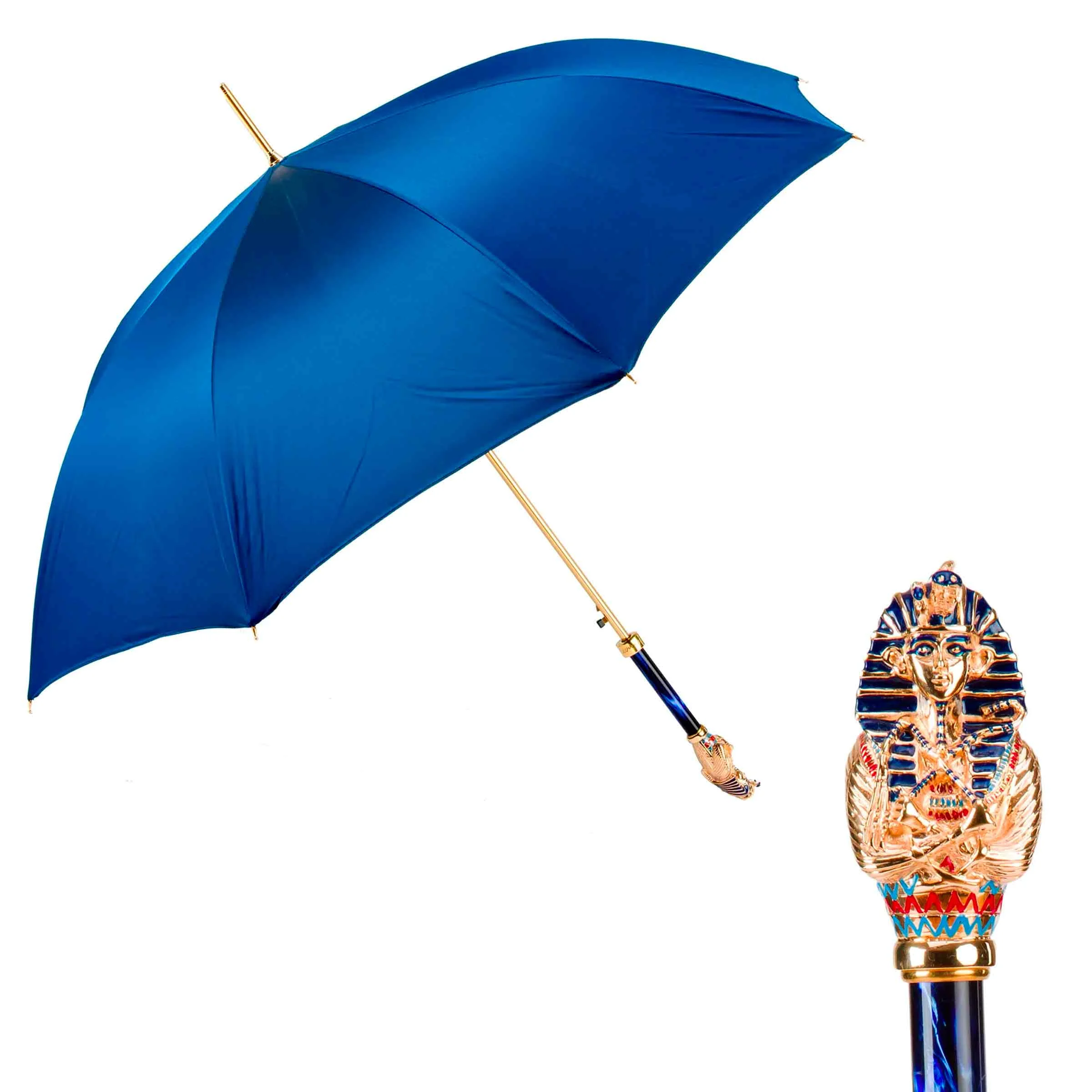 Ombrello TUTANKHAMON con Manico in Ottone Smaltato