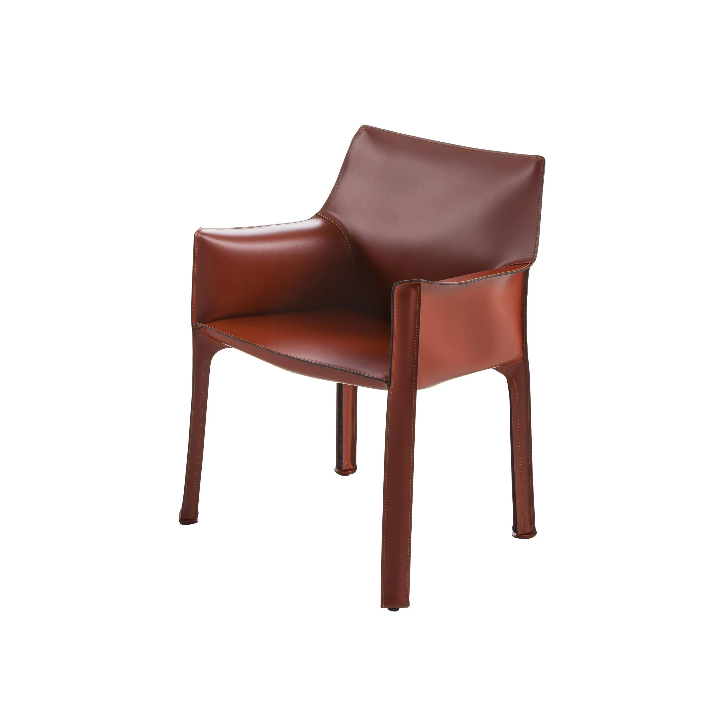 Poltroncina in Cuoio CAB 413, di Mario Bellini per Cassina