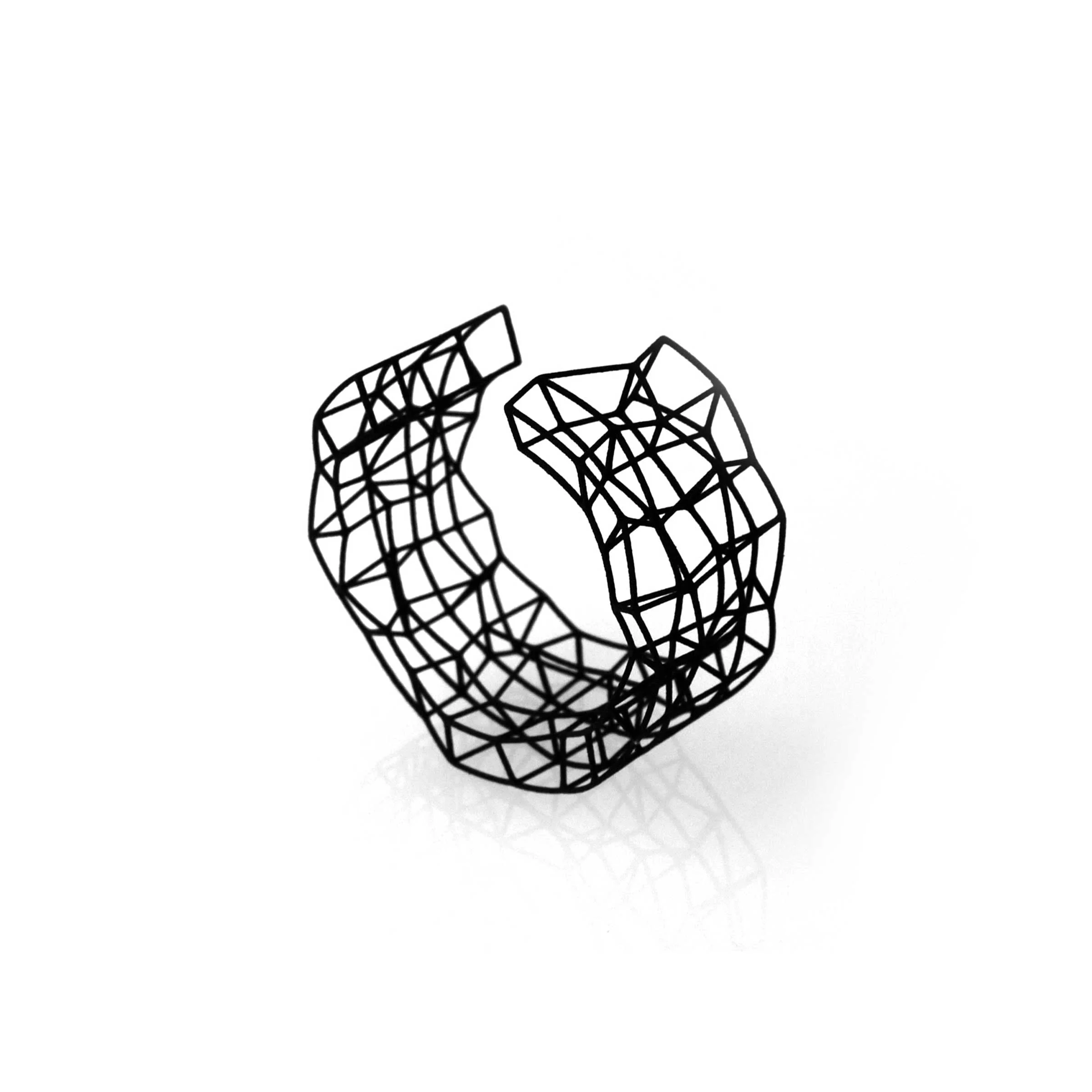 Bracciale in Nylon SYNAPSES Nero di Alberto Ghirardello