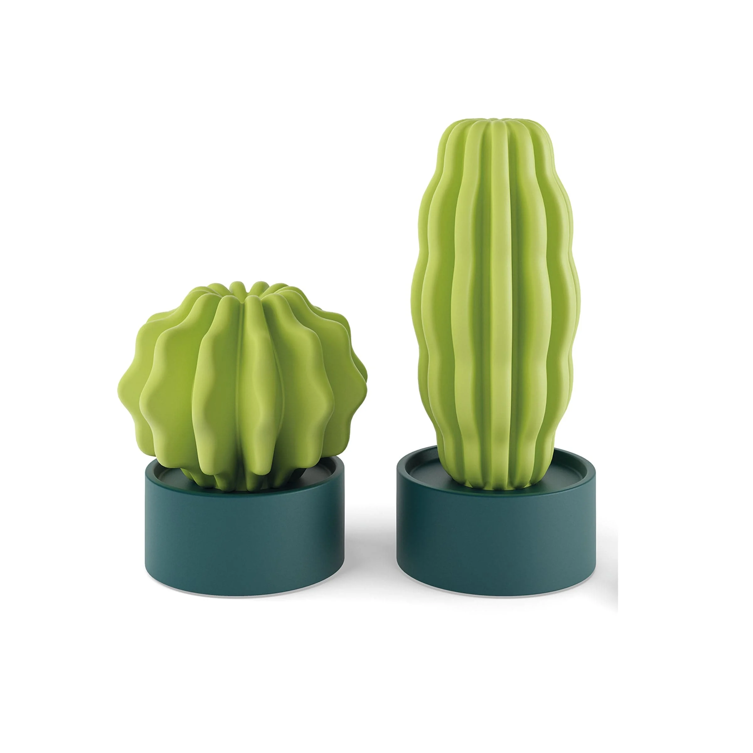 Set di Due Oggetti Decorativi CACTUS LONG & CACTUS LARGE di Alessandra Baldereschi per Serralunga