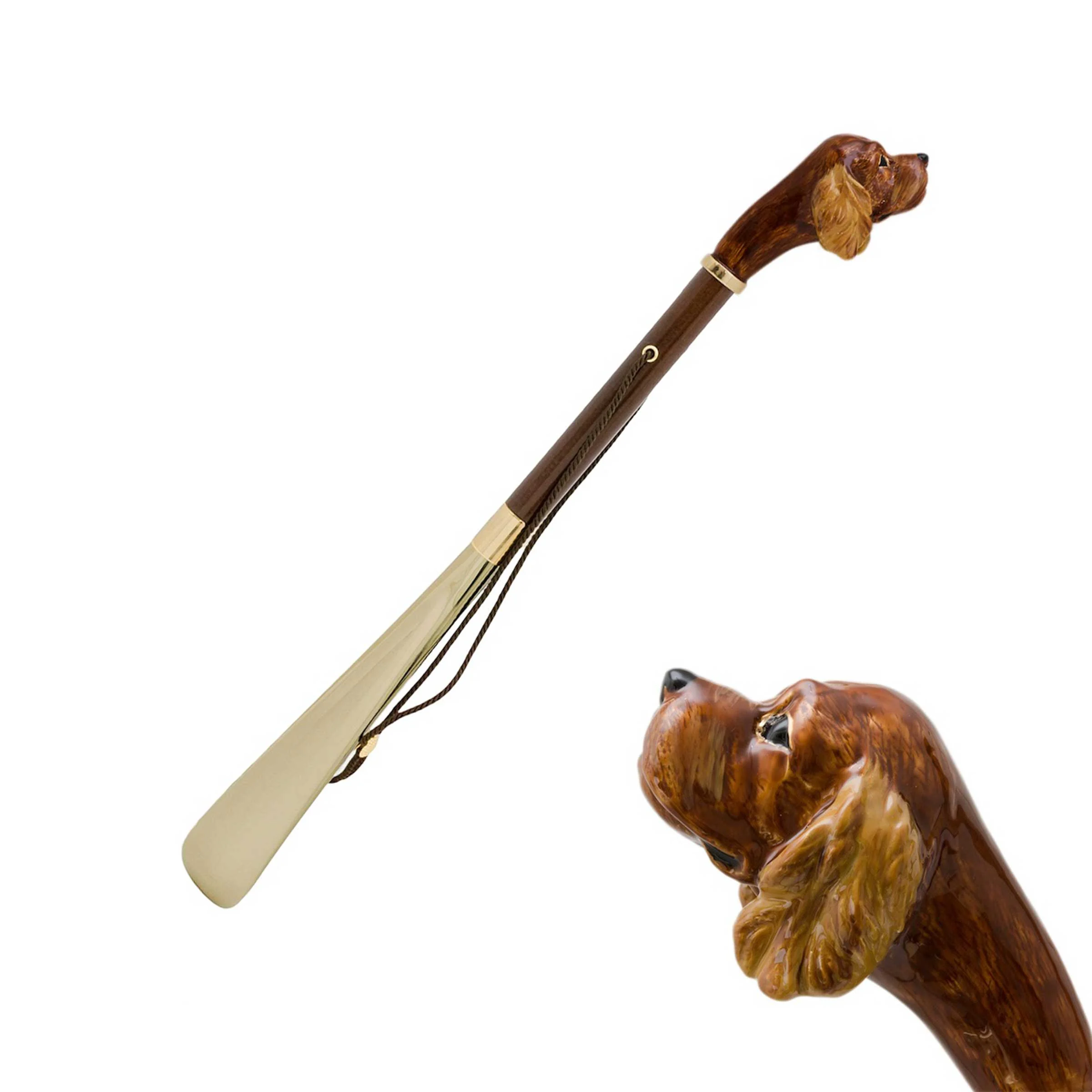Calzascarpe COCKER con Manico in Ottone Smaltato di Pasotti
