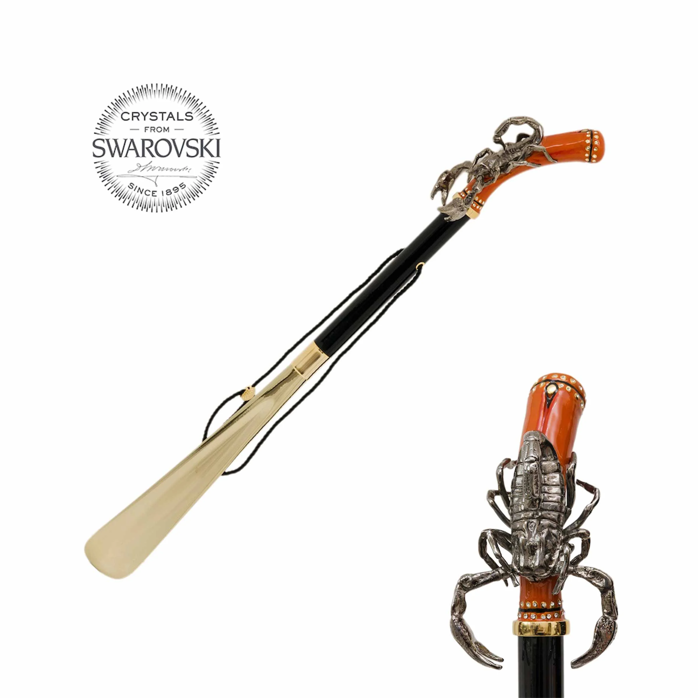 Calzascarpe LUXURY SCORPION con manico in ottone by Pasotti