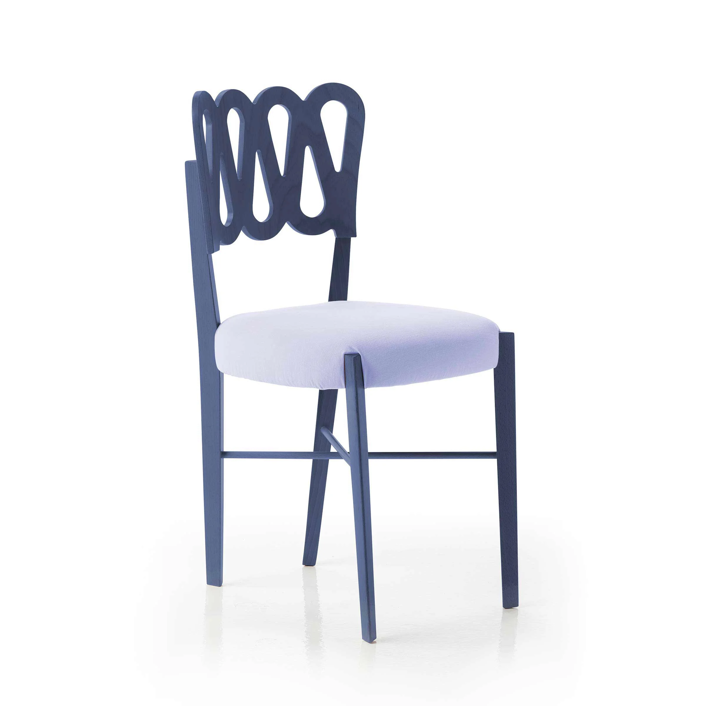 Sedia in Legno di Faggio Tinto PONTI 969 Set di 4 di Gio Ponti per BBB Italia