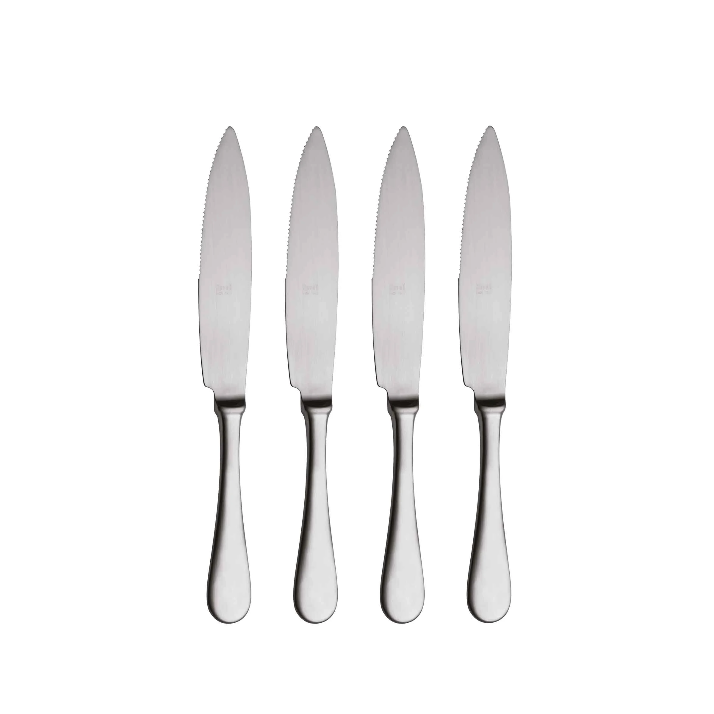 Acciaio Inossidabile STEAK KNIFE Set di Quattro di Mepra