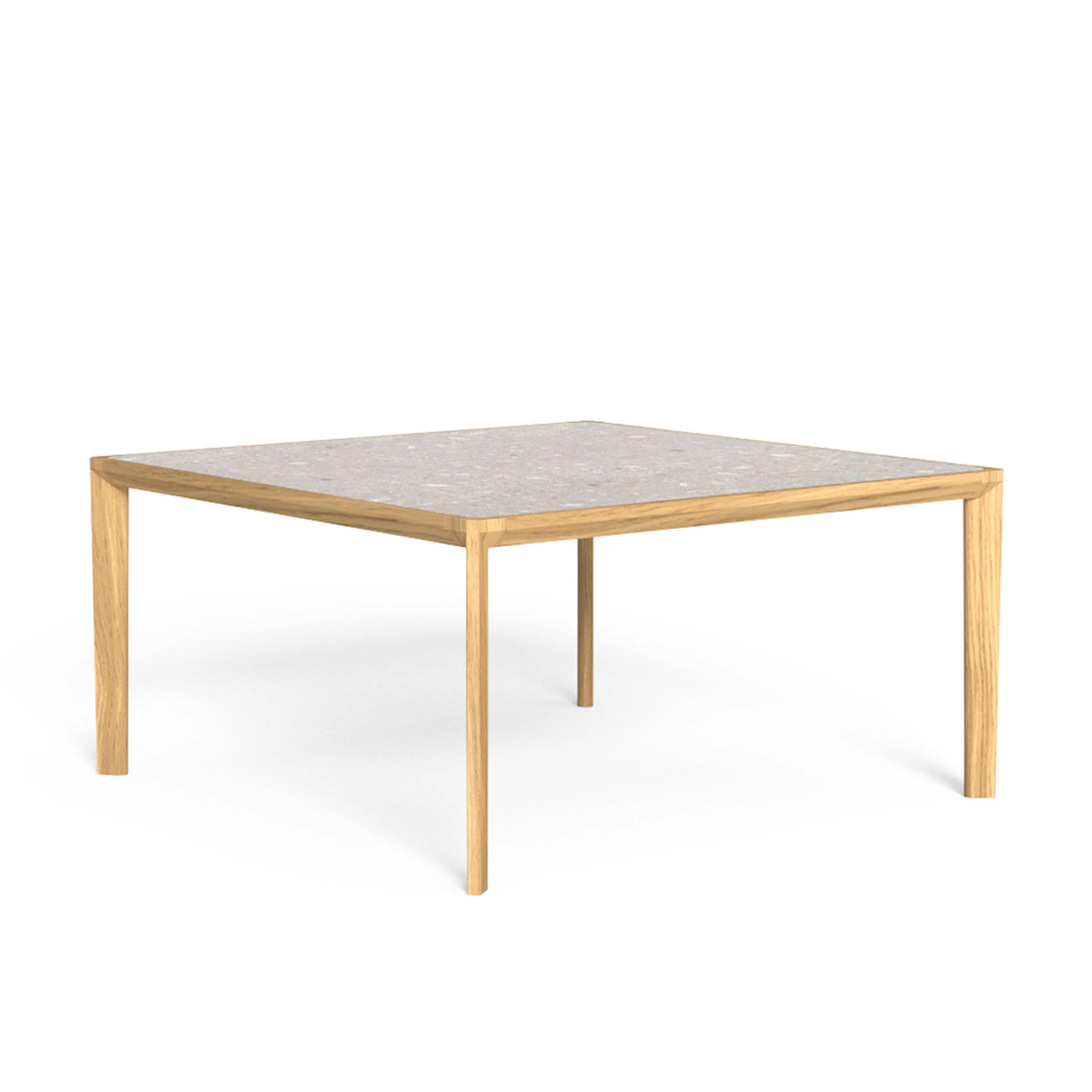 Tavolo da Esterno in Legno e Marmo CLEOSOFT/WOOD di Marco Acerbis per Talenti