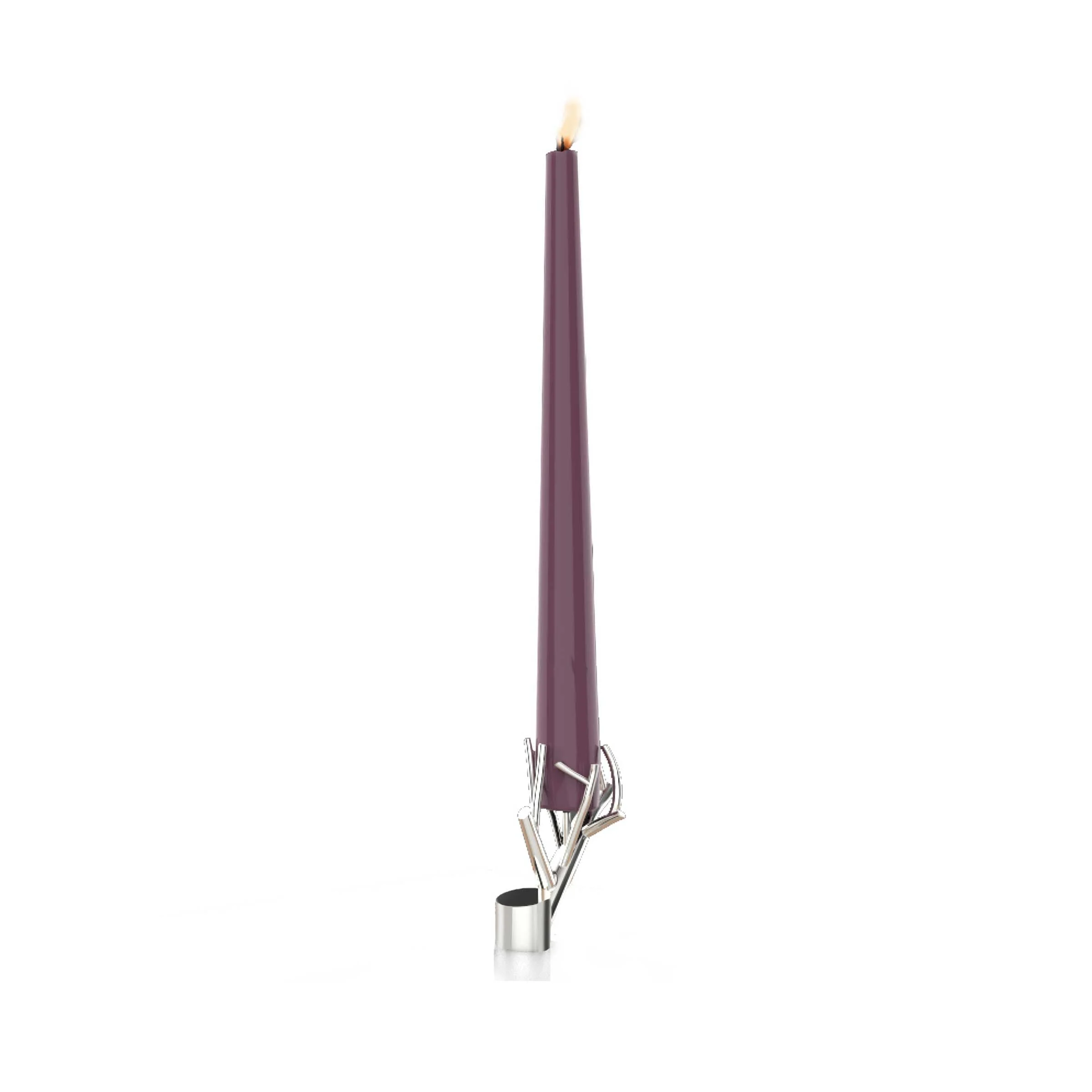 Portacandele placcato in nichel TREE FIRE di Denis Santachiara per Cyrcus Design
