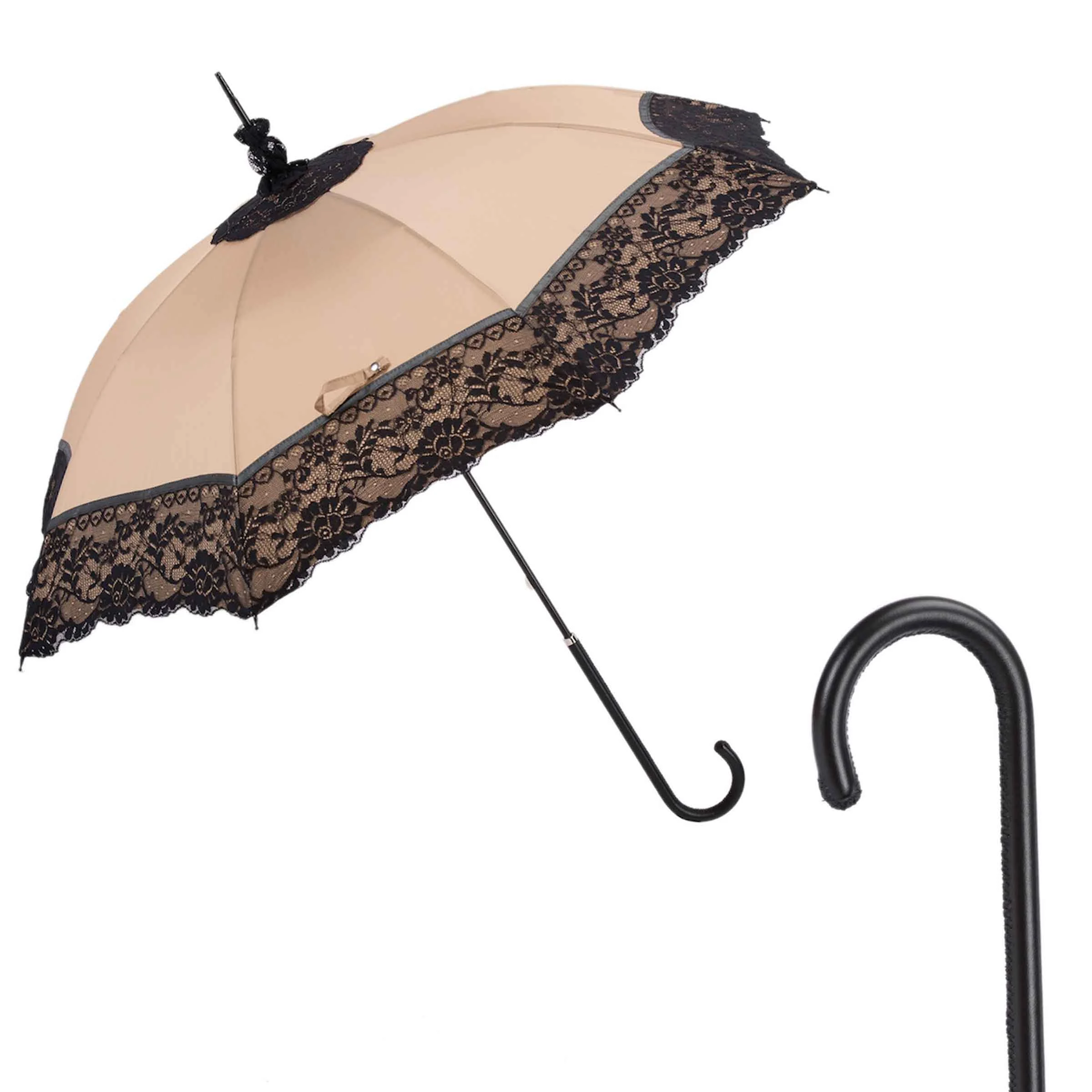 Ombrello LACE PARASOL con Manico in Pelle by Pasotti