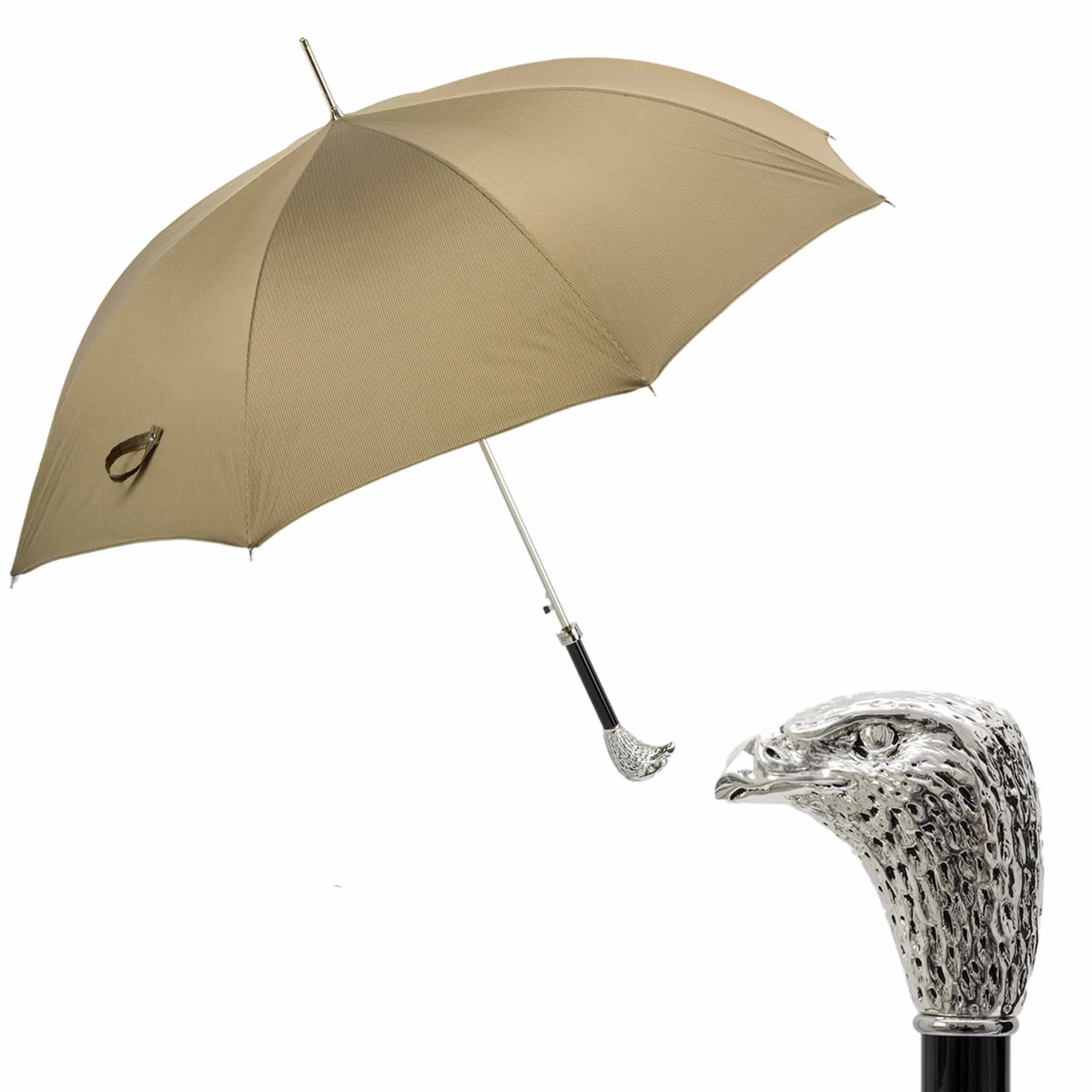 Ombrello SILVER EAGLE con Manico in Resina Argentata