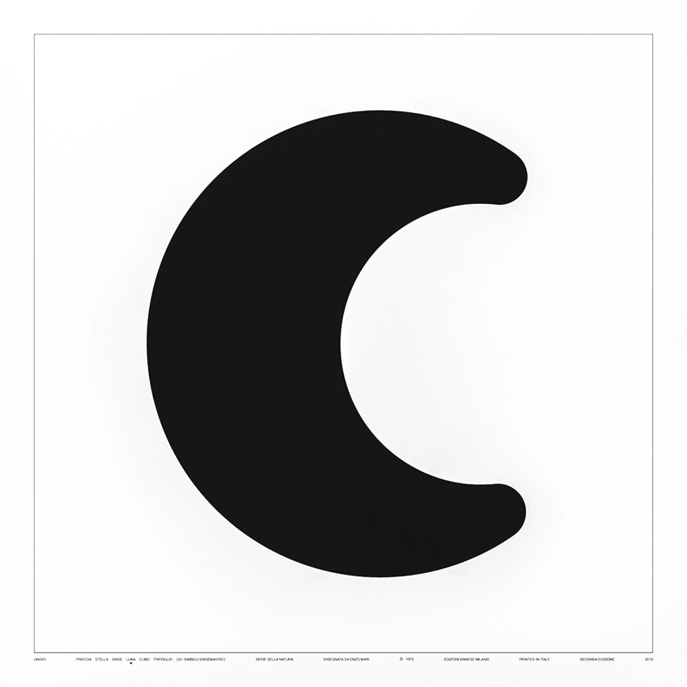 Stampa Serigrafica UNDICI, LUNA di Enzo Mari - 70x70cm