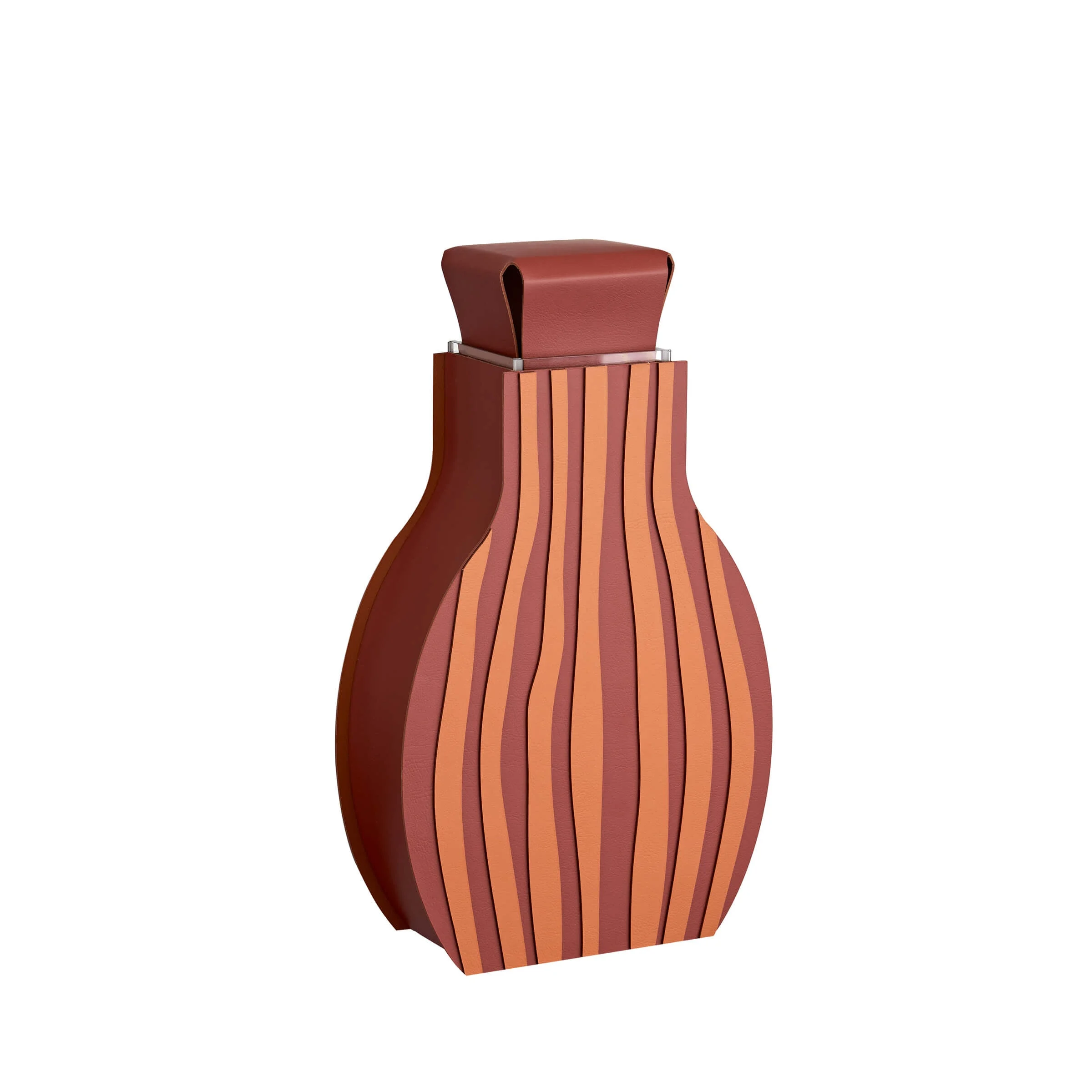 Oggetto Decorativo in Pelle VASE OTTO GRAPHIC di Gianpaolo Venier per ADJ STYLE
