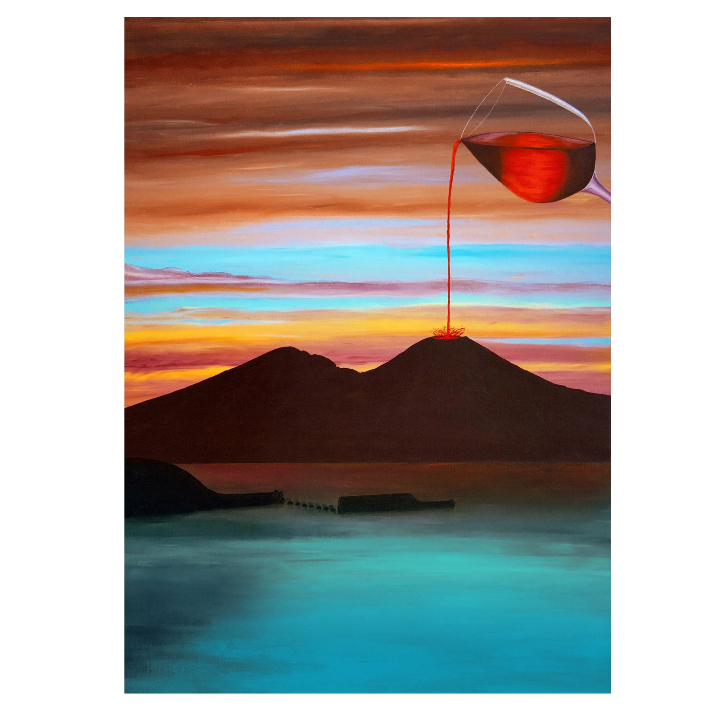 Stampa Giclée VESUVIO DI VINO di Gennaro Regina