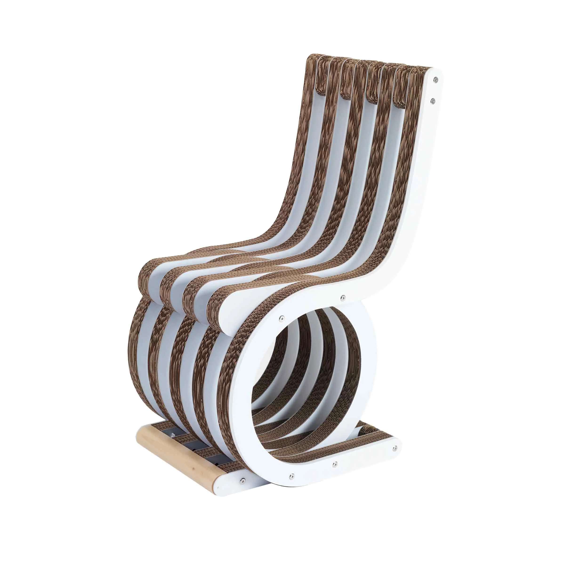 Poltroncina in Cartone TWIST Bianca