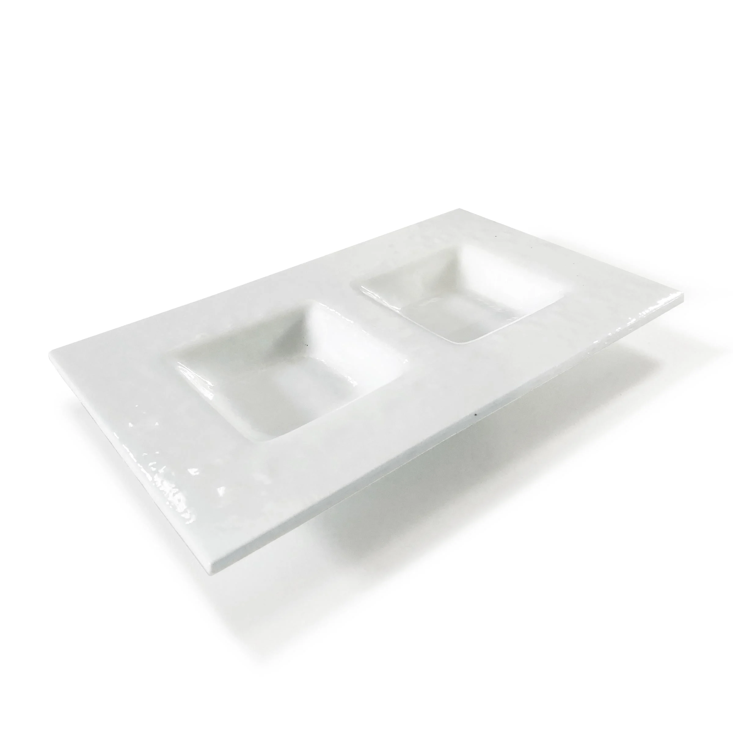Piatto a scomparti in Vetro di Murano TOTAL WHITE di D.i. Più Andretto Design