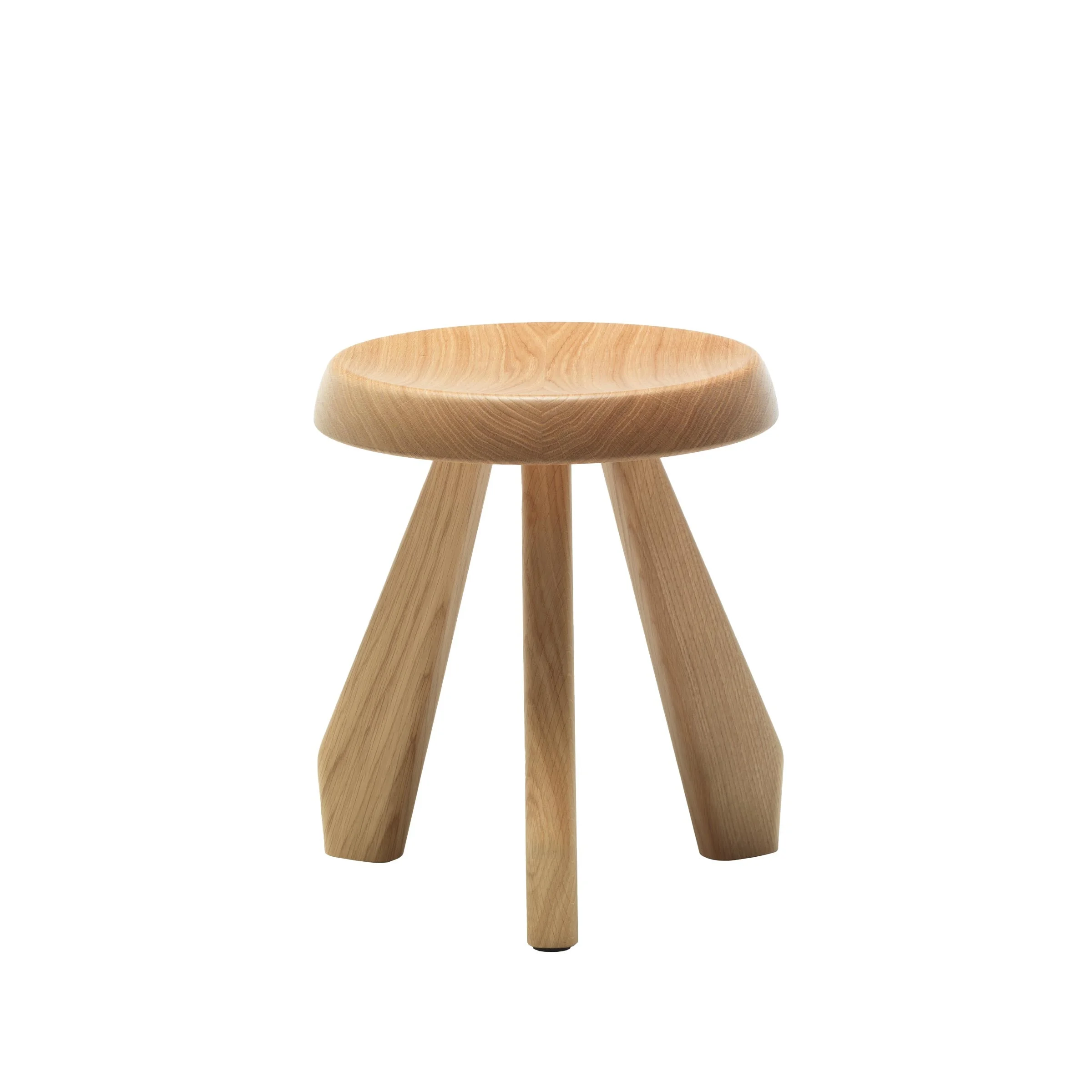 Sgabello in Legno TABOURET MERIBEL, di Charlotte Perriand per Cassina