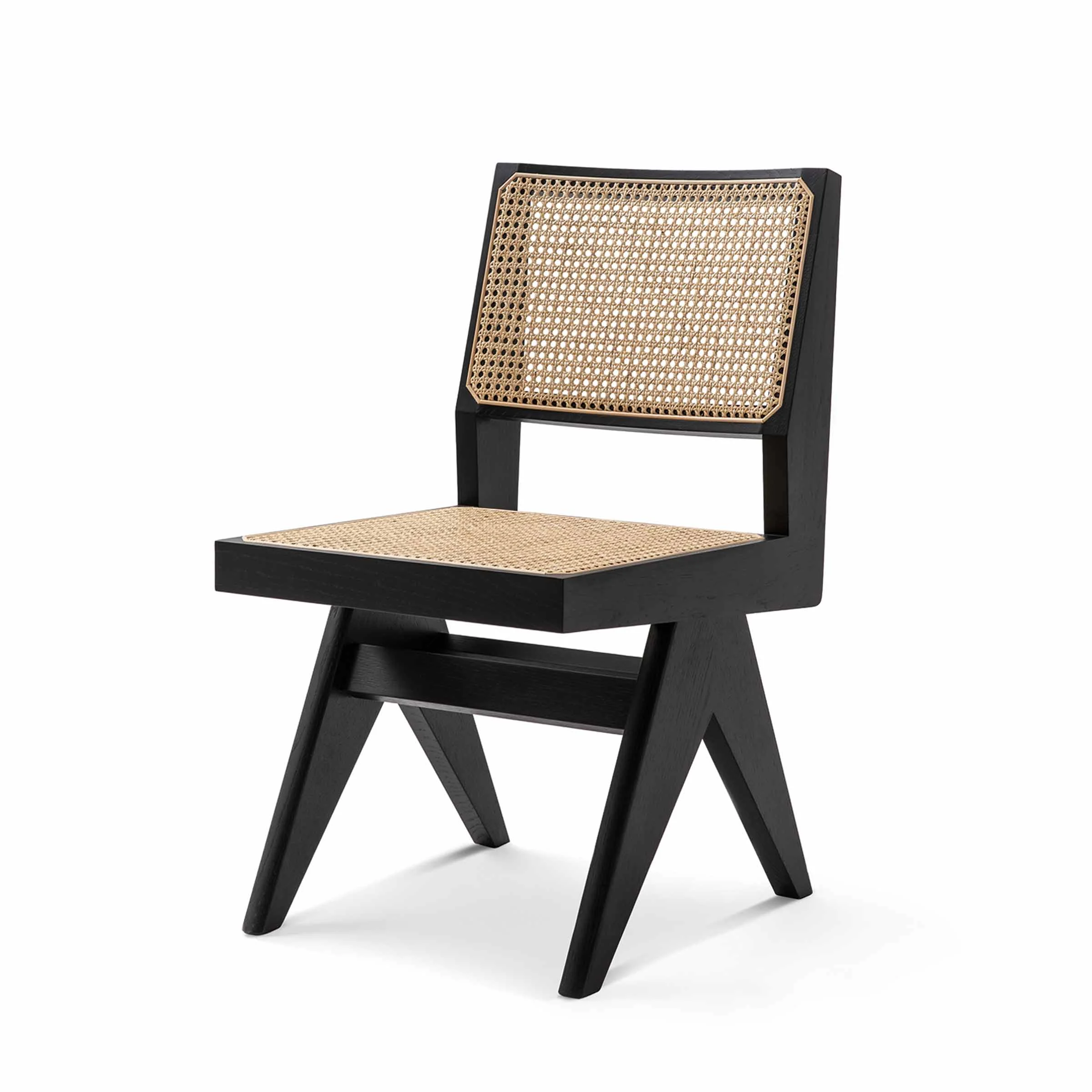 Sedia in legno e paglia di Vienna CAPITOL COMPLEX CHAIR Omaggio a Pierre Jeanneret, progettata da Cassina