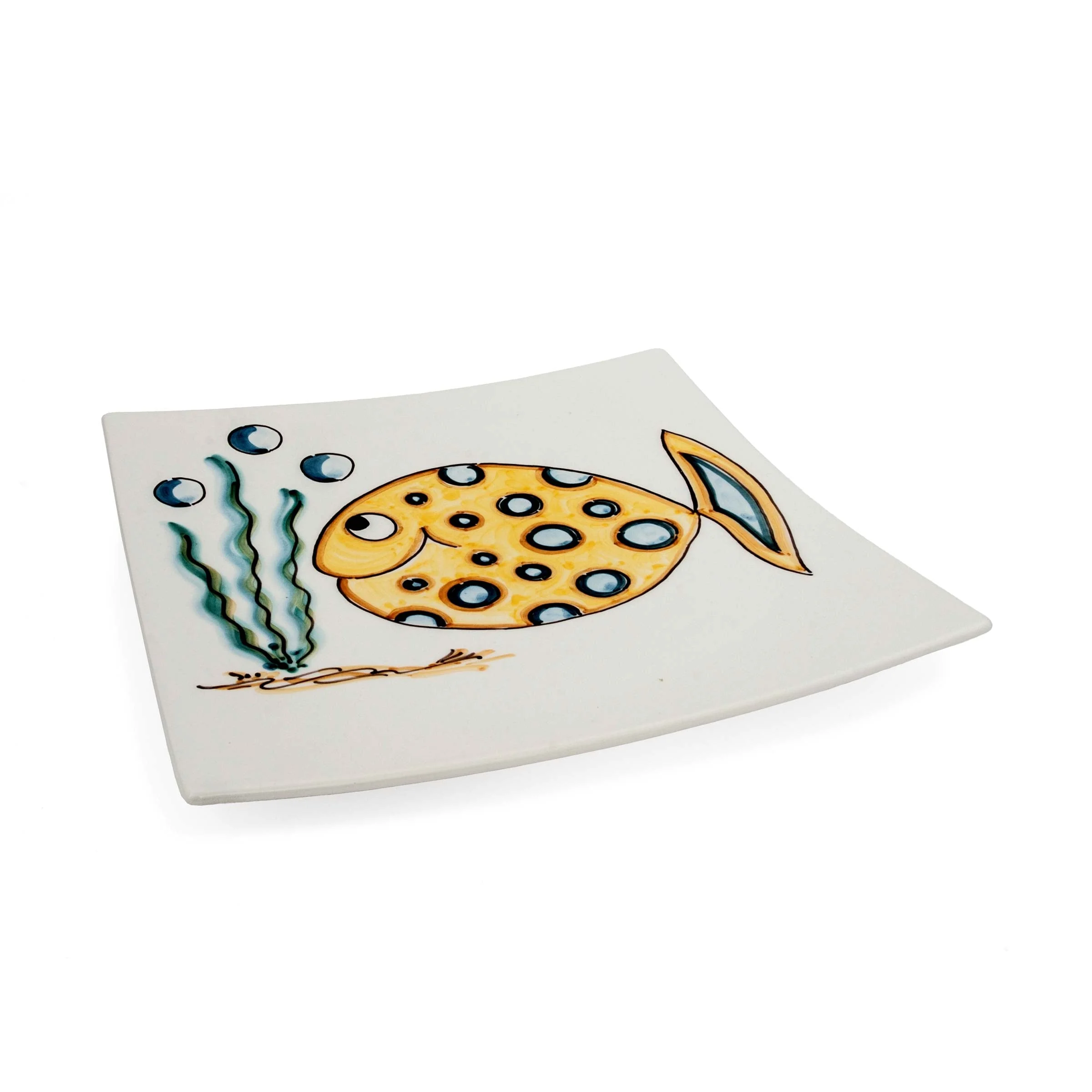 Yellow-Square-Ceramic-Plate-PALLA-Improntabarre-1.webp Piatto Quadrato in Ceramica PALLA di Improntabarre