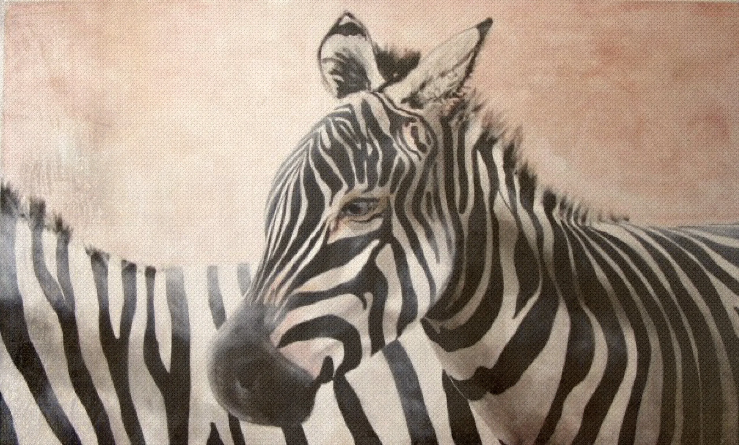 Dipinto su Tela ZEBRA'S LOVE 4