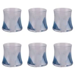 Set 6 bicchieri acqua 320 ml, Petali Dark Ocean