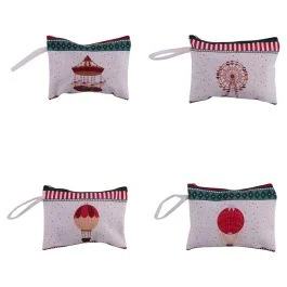 Pochette multiuso con chiusura lampo 23x16cm, Xmas Circus