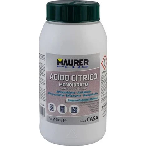 ACIDO CITRICO MONOIDRATO BARATTOLO 1KG. MULTIUSO MAURER PLUSEX81390