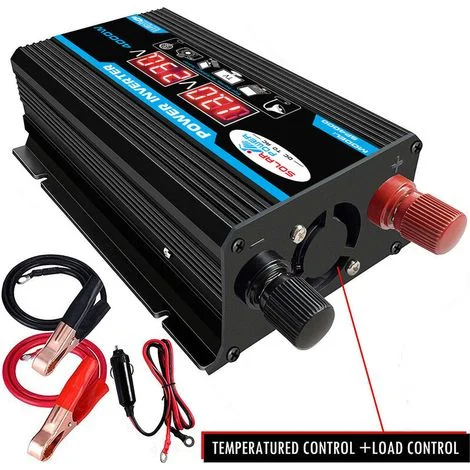 [MAI UTILIZZATO]Inverter a onda sinusoidale pura da 12 V a 220 V, trasformatore inverter a onda sinusoidale pura da 4000 W con telecomando e doppia presa di corrente CA per camper, auto, camion e pr
