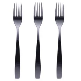 Set 3 forchette nero lucido, Manhattan Sibilla