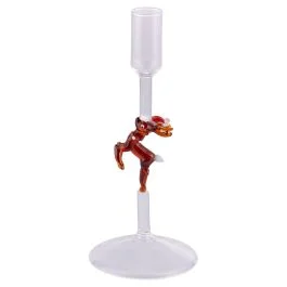 Porta candela natalizio in vetro borosilicato, base renna 3D, Xmas