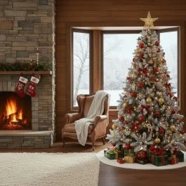 Albero di Natale innevato circa 750 rami h. 200 cm, Himalaya Santa's House