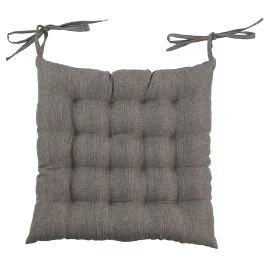 Cuscino sedia con laccetti 40x40 cm, marrone, Sibilla