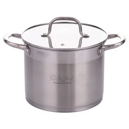 Pentola con coperchio 22x18 cm, in acciaio inox, induzione, SìChef