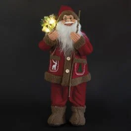 Babbo Natale 12 led in stoffa h. 62 cm, Xmas