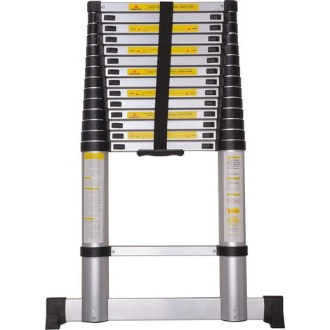 Varan Motors - DLT214B-2019 Scala telescopica in alluminio con 15 gradini e lunghezza massima 440cm