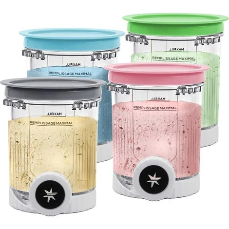 Contenitori da 4 pezzi per la gelatiera Ninja Swirl di CREAMi serie NC700, barattoli compatibili con Ninja Swirl, per accessorio Ninja NC701EU, senza BPA e lavabili in lavastoviglie (4 pezzi)