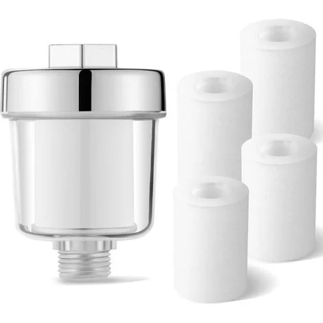 Filtro anticalcare per doccia, filtro per l'acqua della doccia con 5 cartucce filtranti ispessite -Crezuo