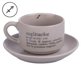 Tazzina caffè con piattino 90 ml, Victionary Sagittario