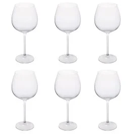 Set 6 calici vino in vetro, 660 ml, Jasmine Sibilla