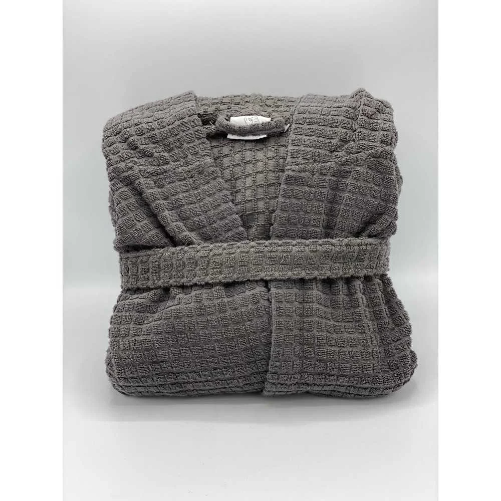 Accappatoio in cotone MEMORY Grigio Scuro – Taglia XL