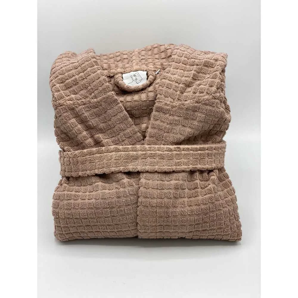 Accappatoio in cotone MEMORY Rosa Cipria – Taglia M