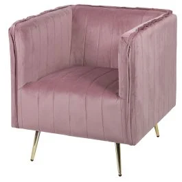 Poltrona vintage, rosa,  Sibilla