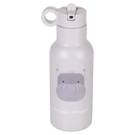 Borraccia termica 420 ml, in acciaio inox, decoro ippopotamo, Les Petites Safari