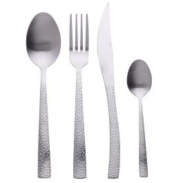 Set 24 posate, silver opaco, Stone
