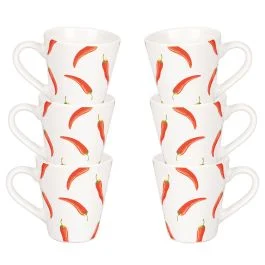 Set 6 tazzine caffè 90 ml, Chili