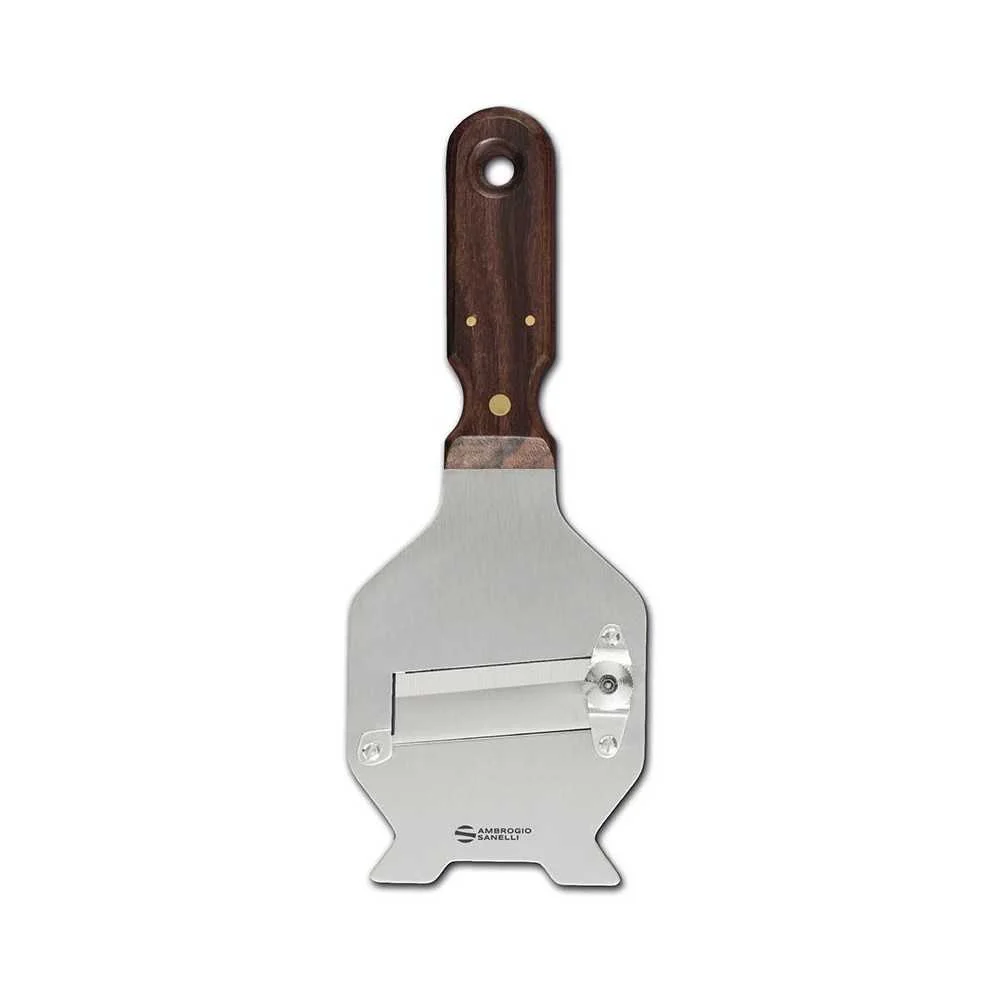 Affettatartufi Acciaio Inox 18 10 con Manico Legno 25x8,5 cm
