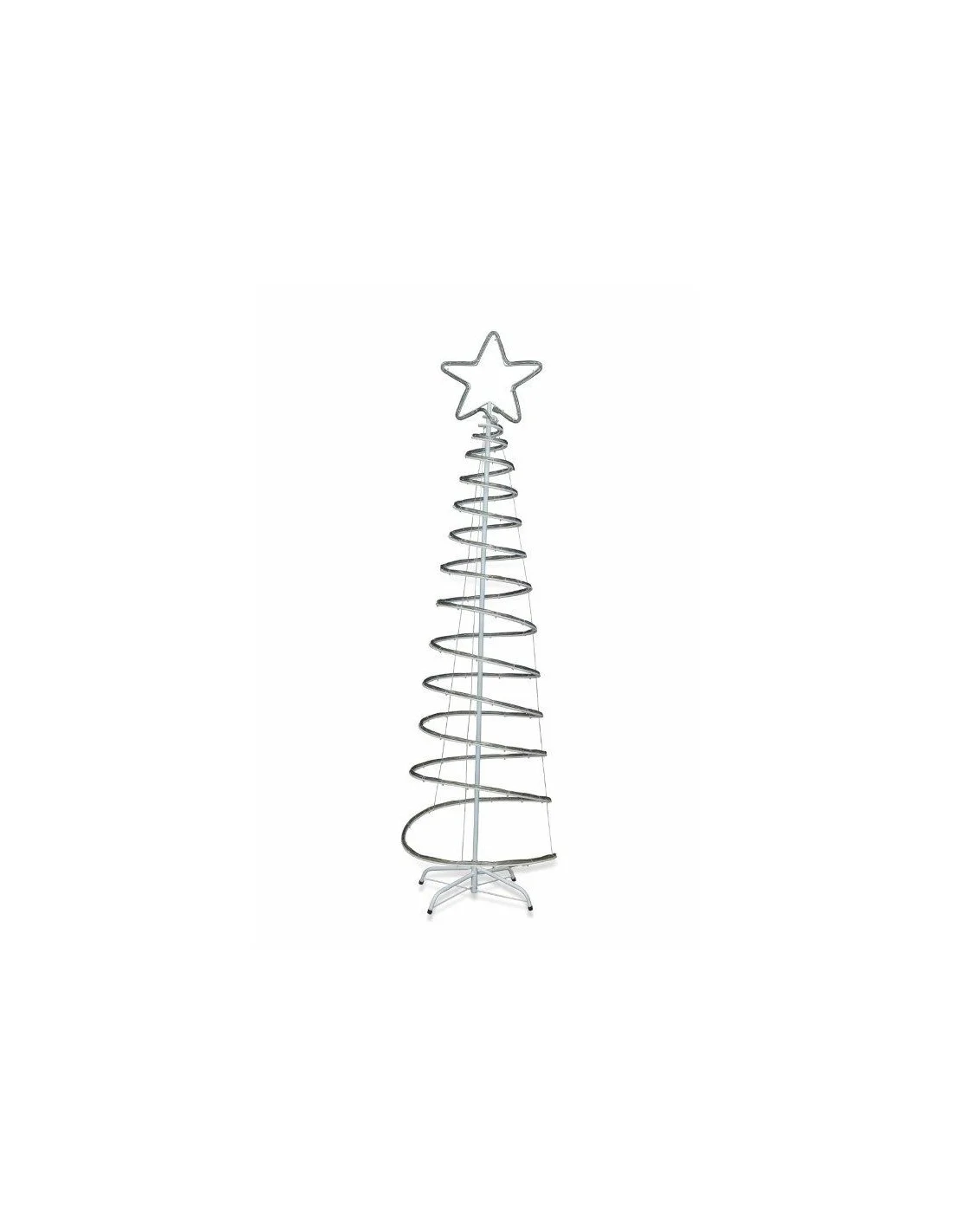 ALBERO LED A SPIRALE BIANCO CALDO H182