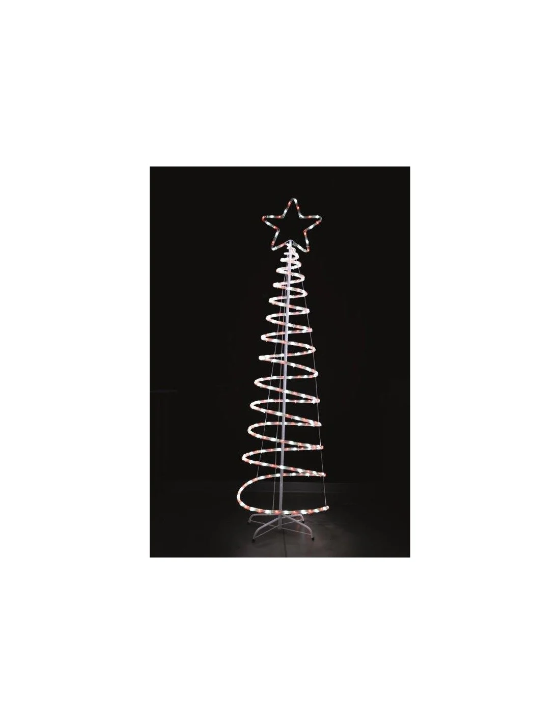 ALBERO LED A SPIRALE ROSSO H182