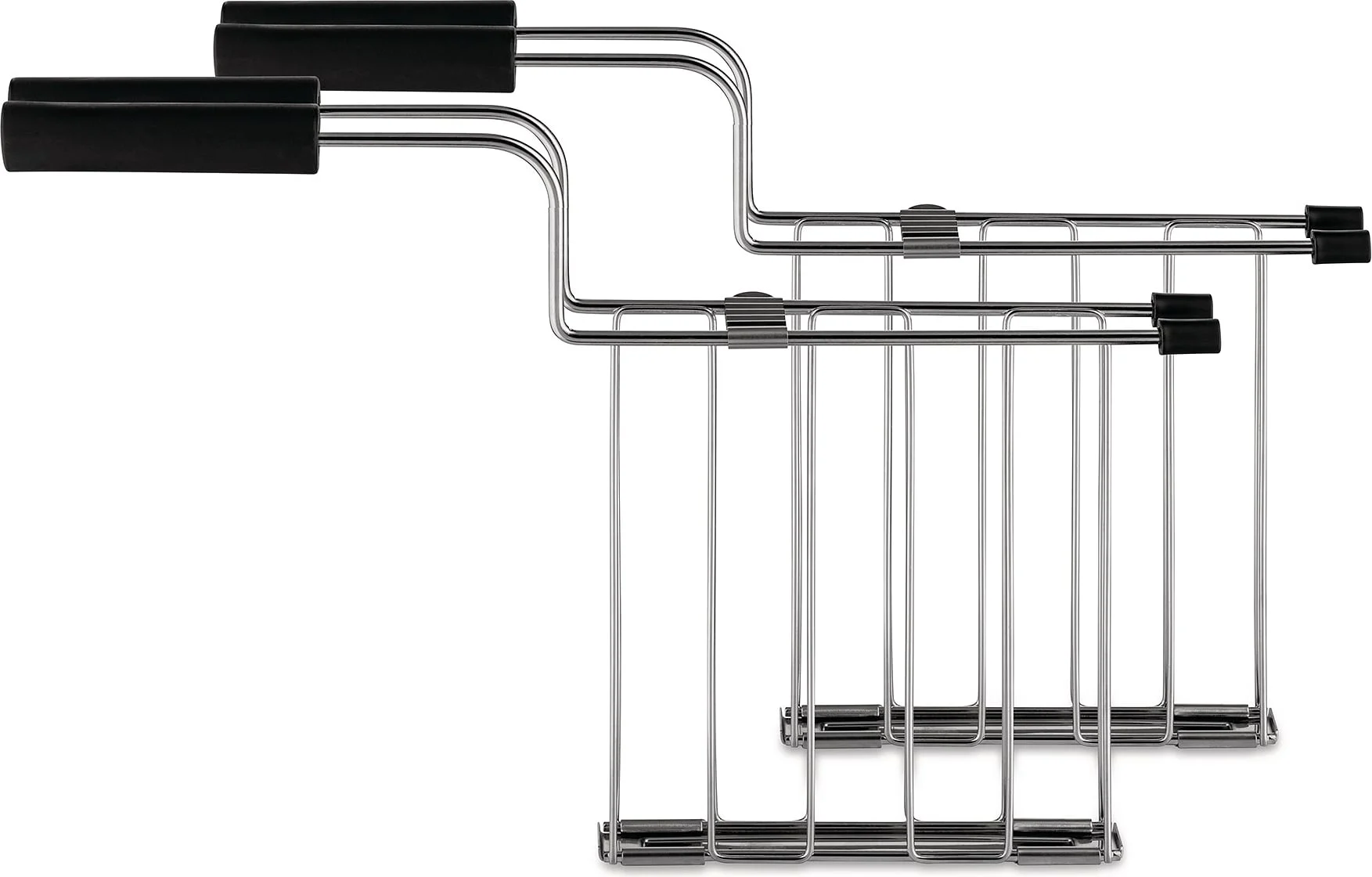 Alessi Toru, 2 Pinze per Tostapane Nere in Acciaio Inossidabile e Resina Termoplastica